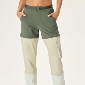 NWT Outdoor Voices - Rectrek Zip-Off Convertible Pants (Tea Tree/Calcite/Milk)